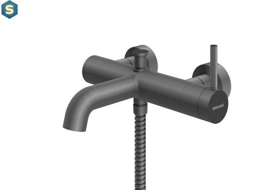 Змішувач для ванни Kohlman Axel graphite настінний KPL-QW110AG, Графит