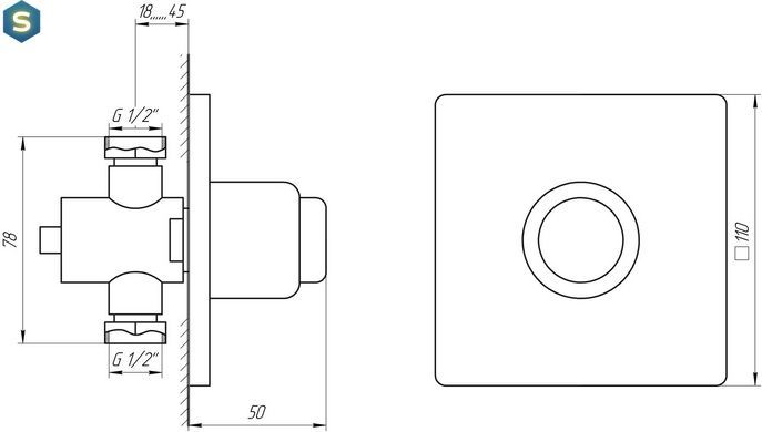 Кран-дозатор для писсуара Tremolada Tremo 467, Хром