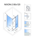 Душевая кабина Rea Nixon 80x120 L chrome REA-K5010 + REA-K5002, Хром, Левая, прозрачный, хром
