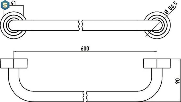Тримач для рушника Emco Polo 600 мм 0760 001 60, Хром