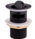 Донный клапан для раковины Mexen black поворотный с переливом MEX-79923-70, Черный матовый