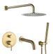 Душова система з виливом VBI Milano brushed gold прихованого монтажу VBI-050110BG, Золотий