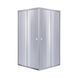 Душова кабіна Lidz Wawel SC90x90.SAT.LOW.GR, скло тоноване 4 мм без піддона, Хром матовий, Універсальна, тонованний