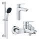Комплект змішувачів для ванної кімнати Grohe QuickFix Start UA202301MQ, Хром