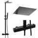Душова система Yoka Gira 25 Black з термостатом BP.GIRA-THERM-25-BLK, Черный матовый