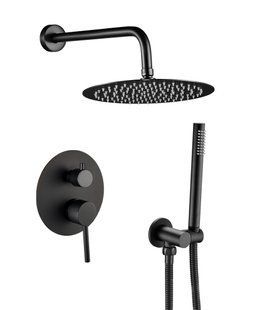 Душова система VBI Milano black прихованого монтажу VBI-050109BL, Черный матовый