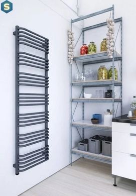 Полотенцесушитель электрический Terma Alex One 1140x500 Ral 9005 matt WWALN114050K9M5E8P, Черный матовый