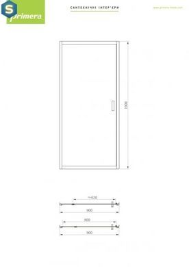 Душевая дверь Primera Frame 90 см SDC1190, прозрачный, хром