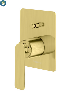 Душова система прихованного монтажу Kohlman Experience Brushed Gold + Box прихованого монтажу QW210EGDBR30, Золотий