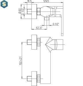 Смеситель для душа Paini Ovo 86CR509, Хром