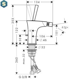 Змішувач для біде Hansgrohe Pura Vida 15270000