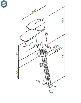 Змішувач для умивальника AM.PM Spirit V 2.1 F71A02100, Хром