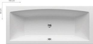Ванна акрилова Ravak Formy 02 180x80 C891000000, Білий