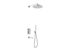Душова система Kohlman Foxal 35 chrome + BOX прихованого монтажу QW211FR35, Хром