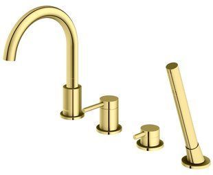 Змішувач на борт ванни Kohlman Axel gold QB244AGD, Золотий