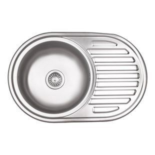 Кухонная мойка Lidz 7750 0,8 мм Micro Decor (LIDZ7750MDEC), Decor