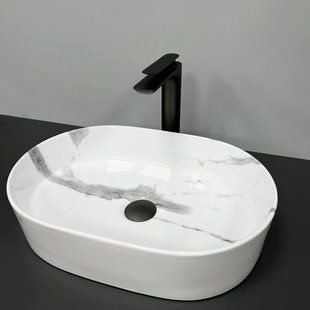 Умивальник (раковина) VBI VERONA 50 MARBLE NATURE GLOSSY накладний, Мармур