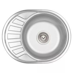 Кухонна мийка 570x450x160 мм + сифон Wezer 5745(08) Satin, Satin