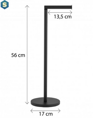 Стійка для туалетного паперу Yoka P.SP52 black P.SP52-BLK, Черный матовый