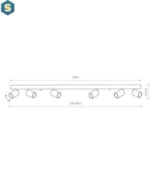 Спот Nowodvorski 6610 Eye spot GU10 6x10W IP20 Gr