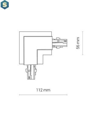 Соединитель Nowodvorski 8683 Ctls Recessed Power L Connector, Left IP20 Bl