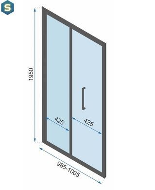 Душевая кабина Rea Rapid Fold 100x80 gold пристенная REA-KPL-09406, Золотой, Универсальная, прозрачный, золотой