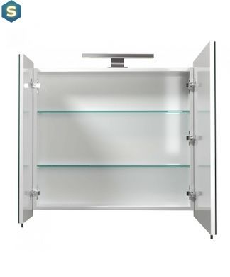 Дзеркальна галерея для ванної кімнати Мойдодир Руна 80 з LED підсвіткою, Білий