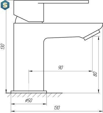 Смеситель для умывальника Topaz Barts TB 07201-H36, Хром