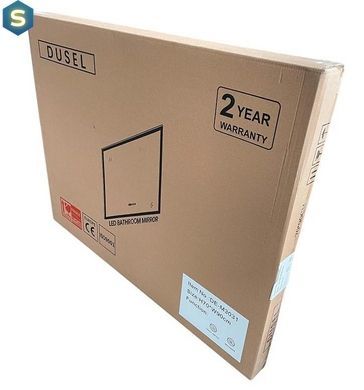 Дзеркало Dusel DE-M1041 65x80 з годинником, Білий