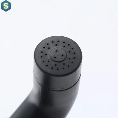 Гігієнічний набір (лійка, шланг, кронштейн), чорний Frap F021-6, Черный матовый