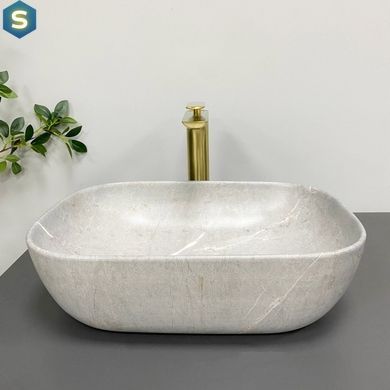 Умивальник (раковина) VBI RAVENNA GREY STONE MATT накладний, Каппучино