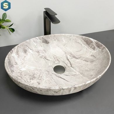 Умывальник VBI Livorno stone matt накладной VBI-012611, Каппучино