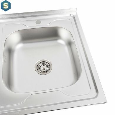Кухонная мойка из нержавеющей стали Valeso 8060 R декор (0,7/160 мм), Decor