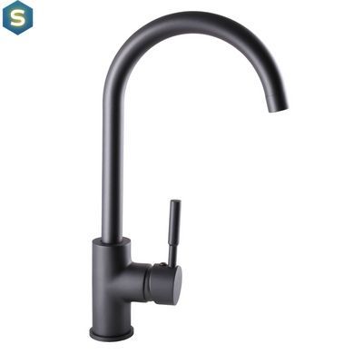 Змішувач для кухні Globus Lux Lazer GLLR-0203S-11-graphite, Черный матовый