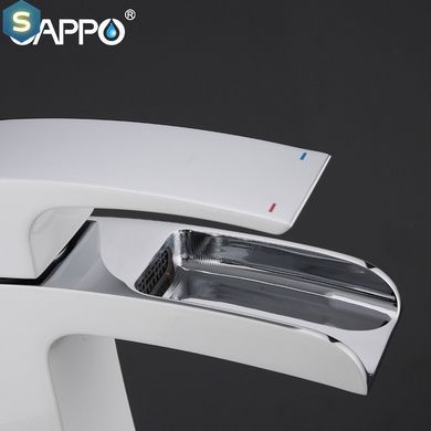 Смеситель для умывальника Gappo G1007-30, белый/хром, Белый