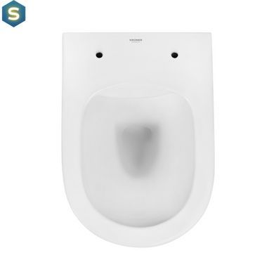 Комплект 4 в 1: Инсталляция Grohe Rapid SL 3 в 1 38772001 + Унитаз безободочный Kroner Harz WHI523632 RIMLESS с сиденьем Slim Duroplast / Soft-close / Quick relase KH523632WHIR (3877200