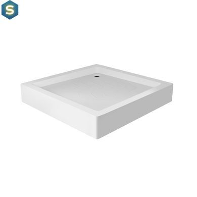 Набір: Lidz душова кабіна Wawel SC90x90.SAT.LOW.GR, скло тоноване 4 мм + піддон Mazur, Хром матовий, Універсальна, тонованний