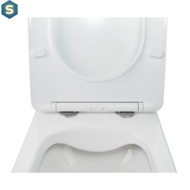 Унітаз підвісний Qtap Jay безобідковий з сидінням Slim Soft Close QT07335176W, Білий