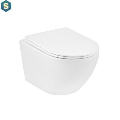 Комплект 4 в 1: Инсталляция Grohe Rapid SL 3 в 1 38772001 + Унитаз безободочный Kroner Harz WHI523632 RIMLESS с сиденьем Slim Duroplast / Soft-close / Quick relase KH523632WHIR (3877200