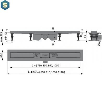 Дренажний канал Alcaplast APZ12-1050