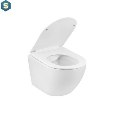 Комплект 4 в 1: Инсталляция Grohe Rapid SL 3 в 1 38772001 + Унитаз безободочный Kroner Harz WHI523632 RIMLESS с сиденьем Slim Duroplast / Soft-close / Quick relase KH523632WHIR (3877200