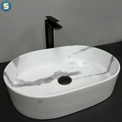 Умывальник (раковина) VBI VERONA 50 MARBLE NATURE GLOSSY накладной, Мрамор