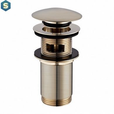 Донний клапан Omnires click-clack brushed gold A706GLB, Золотий