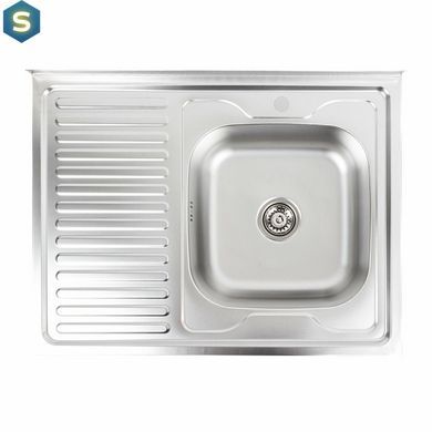 Кухонная мойка из нержавеющей стали Valeso 8060 R декор (0,7/160 мм), Decor