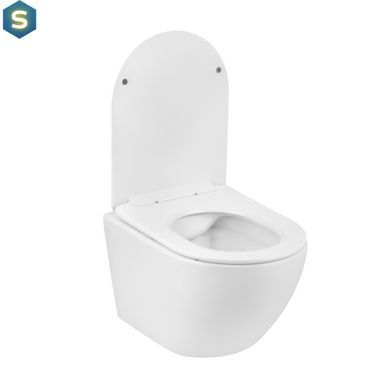 Комплект 4 в 1: Инсталляция Grohe Rapid SL 3 в 1 38772001 + Унитаз безободочный Kroner Harz WHI523632 RIMLESS с сиденьем Slim Duroplast / Soft-close / Quick relase KH523632WHIR (3877200