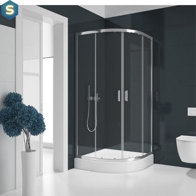 Душова кабіна New Trendy Suvia 90x90 з піддоном ZS-0002, Хром, прозорий