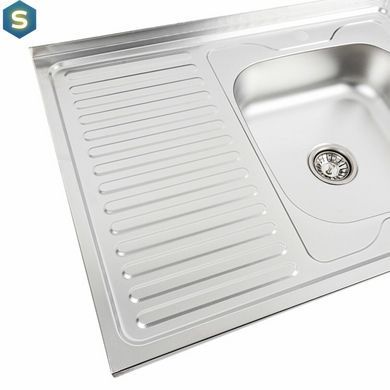 Кухонная мойка из нержавеющей стали Valeso 8060 R декор (0,7/160 мм), Decor