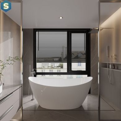 Ванна окремостояча глянцева Amidicon Capri 170x77 з литого каменю CAPRI_170_HL