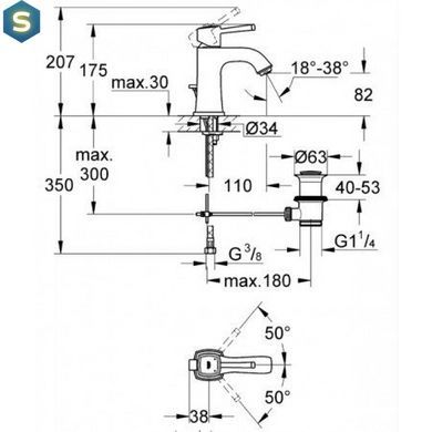 Смеситель для раковины Grohe Grandera 23303DA0