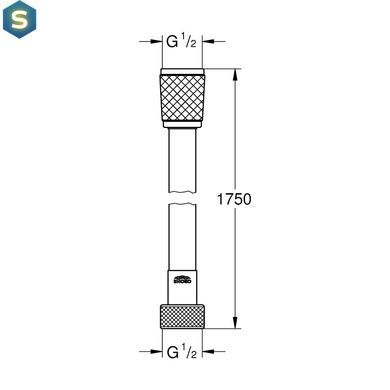 Шланг для душу Grohe QuickFix VitalioFlex Comfort TwistStop 1750 мм 28745002, Хром